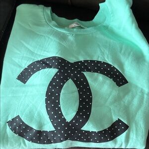 Mint Green Kids Shirt with Polka Dot Logo
